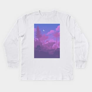 Sauropelta Sunset Kids Long Sleeve T-Shirt